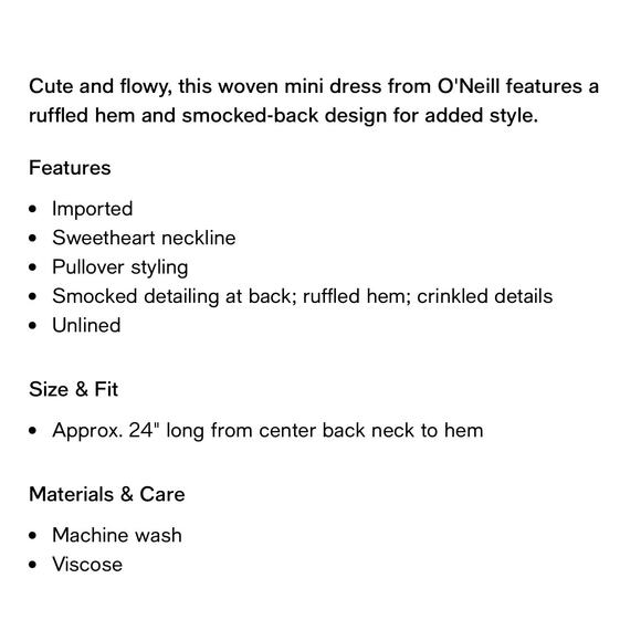 O’Neill Marlie Floral Mini Dress L - Picture 4 of 9